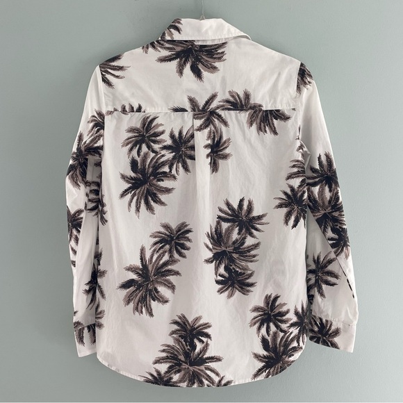 Le Superbe Palm Tree Button Down Long Sleeve Top - Picture 7 of 10